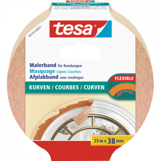 tesa Malerband Kurven 56534-00001-00 38mmx25m, - 472420013