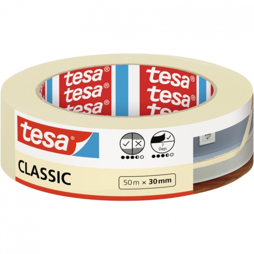 tesa Kreppband Classic 52805-00000 30mmx50m beige, - BDF52805