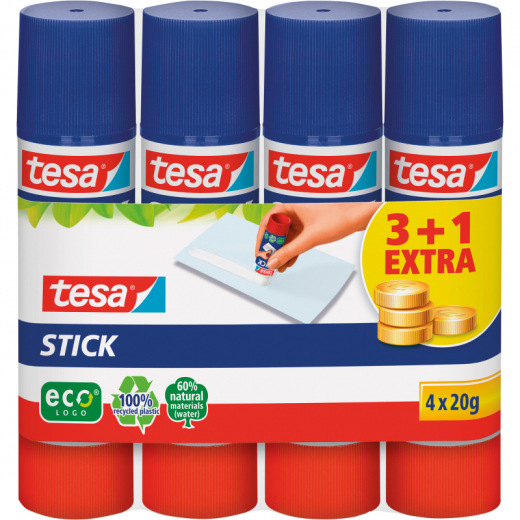 tesa Klebestift ecoLogo 57088-00200 20g 4 St./Pack., - BDF57088