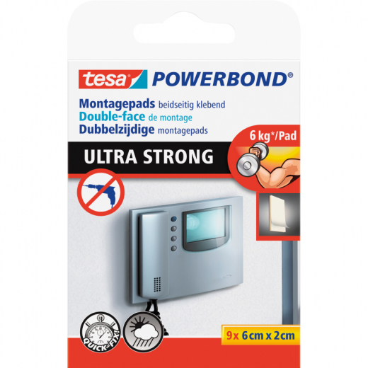 tesa Klebepad Powerbond Ultra Strong 55790-00001 9 St./Pack.,