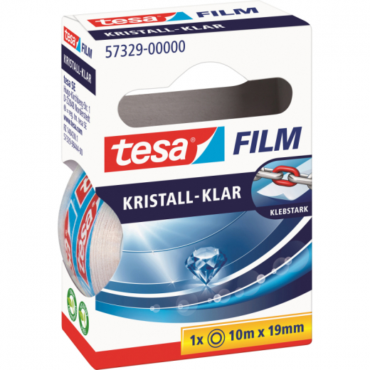 tesa Klebefilm tesafilm kristall- klar 57329-00000 19mmx10m, - BDF57329