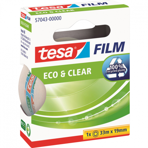 tesa Klebefilm tesafilm Eco&Clear 57043-00000 19mmx33m, - BDF57043