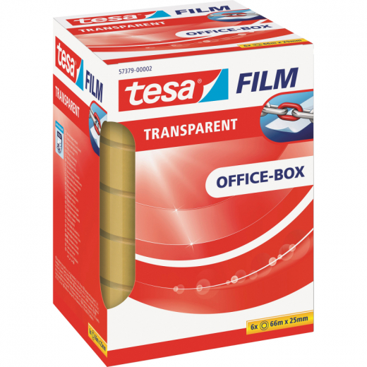 tesa Klebefilm tesafilm 57379-00002 25mmx66m transparent 6 St./Pack, - BDF57379