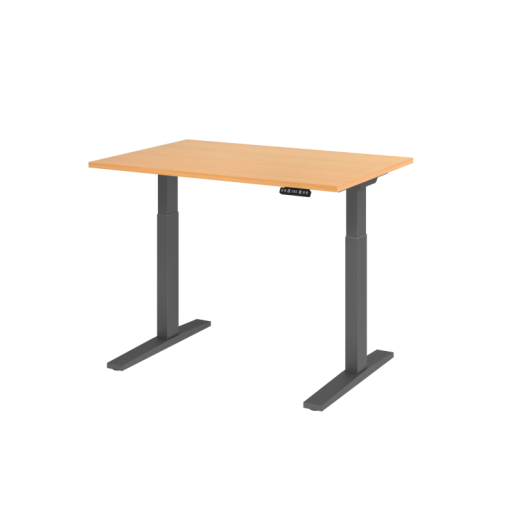 Hammerbacher Schreibt. VXMKA12/6/G el.120x80cm graphit/buche,