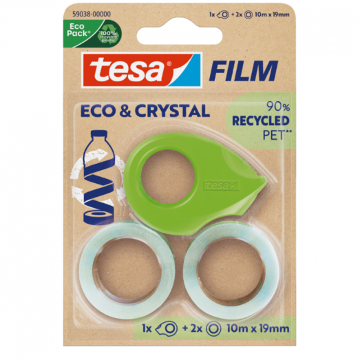 tesa Klebefilm ECO&PREMIUM 59038-00000 19mmx10m 2St. +Abroller,