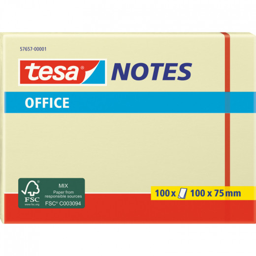 tesa Haftnotiz Office Notes 57657-00001 100x75mm 100Bl. gelb, - 704446