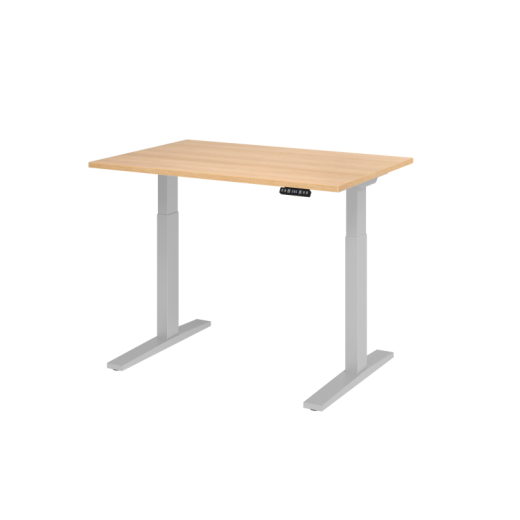 Hammerbacher Schreibt. VXMKA12/E/S el.120x80cm silber/eiche,