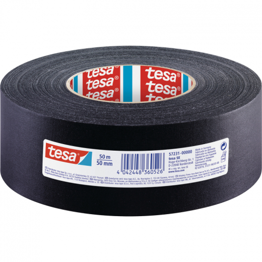 tesa Gewebeband 57231-00000 50mmx50m schwarz, - 321592