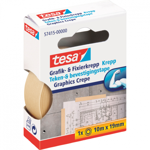 tesa Fixierband 57415-00000 19mmx10m Papier beige, - BDF57415