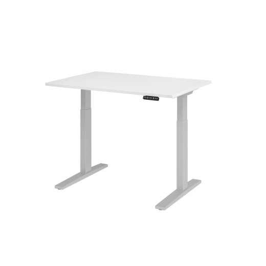 Hammerbacher Schreibt. VXMKA12/W/S el.120x80cm silber/weiß, - 344901000