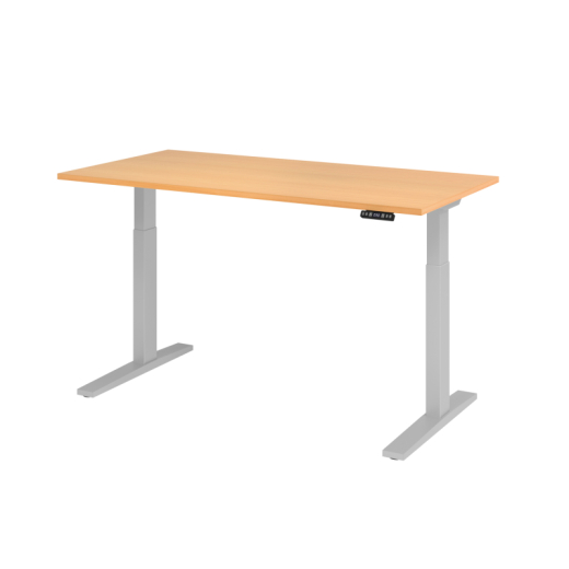 Hammerbacher Schreibt. VXMKA16/6/S el.160x80cm silber/buche,