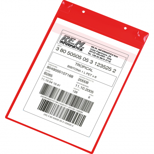 DJOIS Kennzeichnungstasche Neodym 170103 A4 rot 5 St./Pack.,