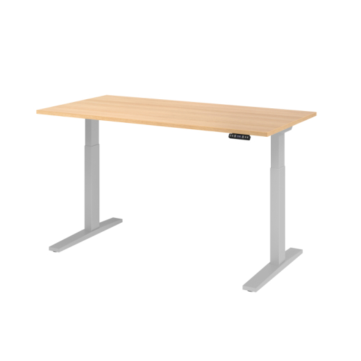 Hammerbacher Schreibt. VXMKA16/E/S el.160x80cm silber/eiche,