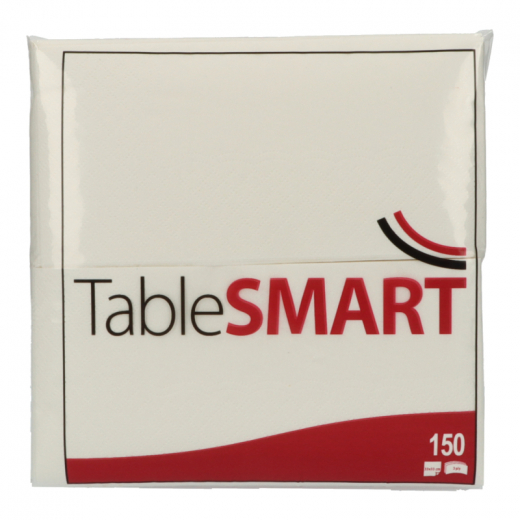 TableSMART Serviette 486012 33x33cm 3lg 1/8Falz ws 150St, - 440002201