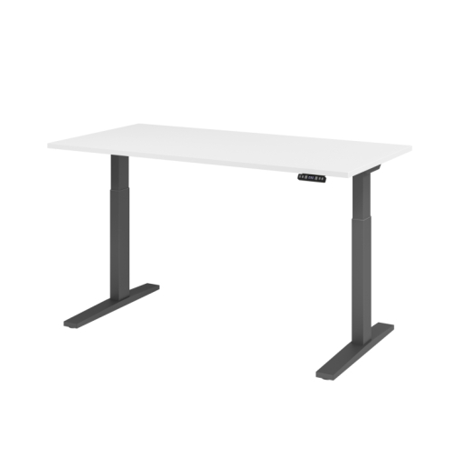 Hammerbacher Schreibt. VXMKA16/W/G el.160x80cm graphit/weiß, - 344900001