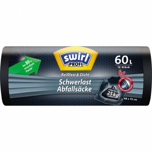 Swirl Schwerlast-Abfallsack 216007 60l 12St., - 445015300