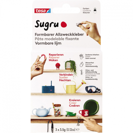 Sugru Klebeknete 41231-00001-00 Schwarz/Weiß/Grau 3 St./Pack.,