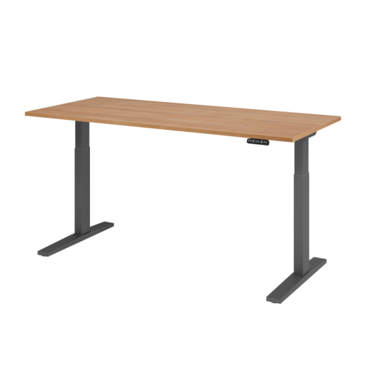 Hammerbacher Schreibt. VXMKA19/N/G el.180x80cm graphit/nussbaum, - 810048273