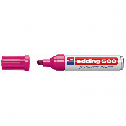 edding Permanentmarker 500 4-500009 2-7mm nachfüllbar Keilspitze rosa, - 13012667