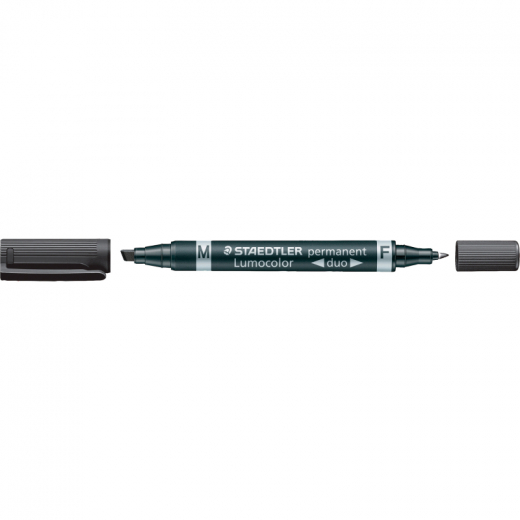 STAEDTLER Zweispitzmarker Lumocolor 348 B-9 nachfüll Rund/Keil schwarz, - STA348BSW