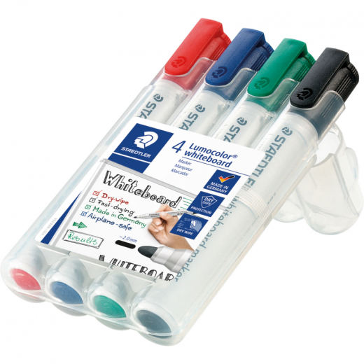 STAEDTLER Whiteboardmarker Lumocolor 351 WP4 2mm 4 St./Pack., - STA351WP4