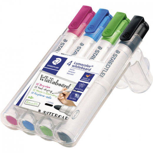 STAEDTLER Whiteboardmarker Lumocolor 351 WP4-1 sort. 4 St/Pack, - 304019499