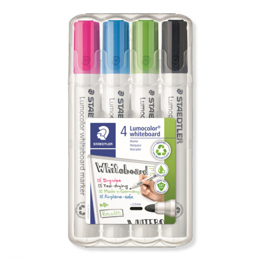 STAEDTLER Whiteboardmarker Lumocolor 351 WP4-1 sort. 4 St/Pack,