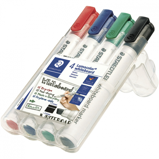 STAEDTLER Whiteboardmarker Lumocolor 351 B WP4 4 St./Pack., - STA351BWP4