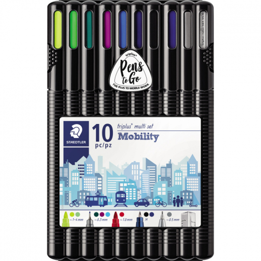 STAEDTLER Schreibset triplus multi Mobility Etui 34 SB10MS, - 304019800