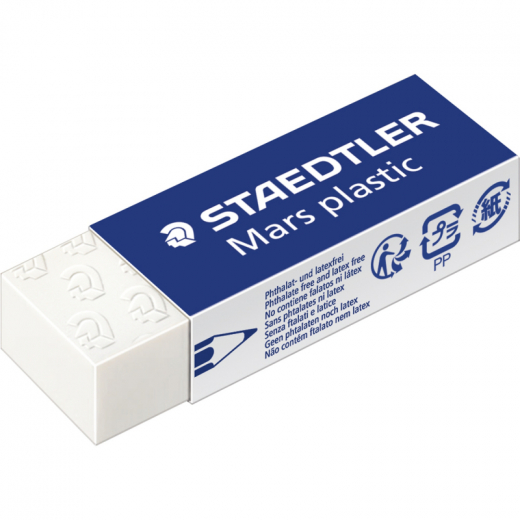 STAEDTLER Radierer Mars plastic 526 50 65x13x23mm PVC weiß, - STA52650