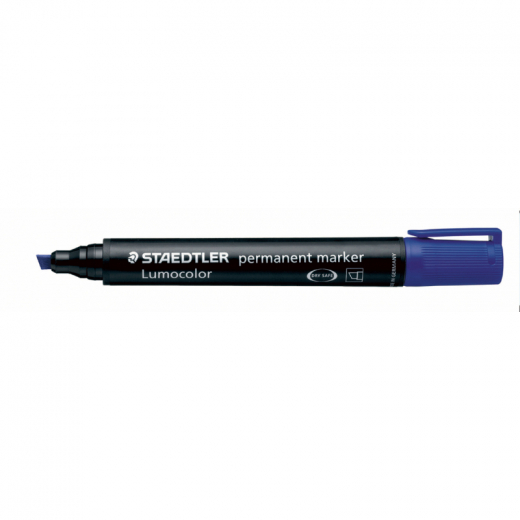 STAEDTLER Permanentmarker Lumocolor 350-3 1-5mm Keilspitze blau,