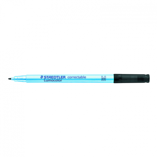 STAEDTLER Folienstift Lumocolor correctable 305 M-9 1mm schwarz, - STA305M9