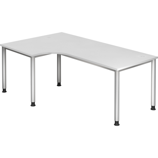 Hammerbacher Schreibtisch VHS82/W/S 200x120cm weiß, - 344531001