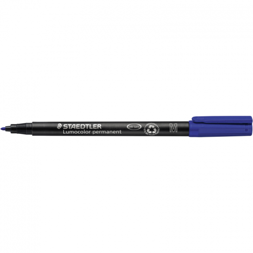 STAEDTLER Folienstift Lumocolor 317-3 1mm permanent blau, - STA317BL