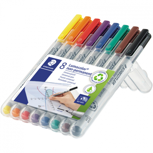 STAEDTLER Folienstift Lumocolor 316 WP8 0,6mm sortiert 8 St./Pack.,