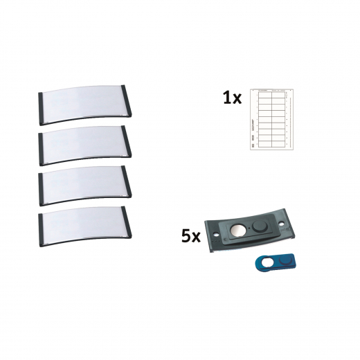 badgepoint Namensschild polar POL30MA02-5DR 70x30mm an 5St., - 132006591