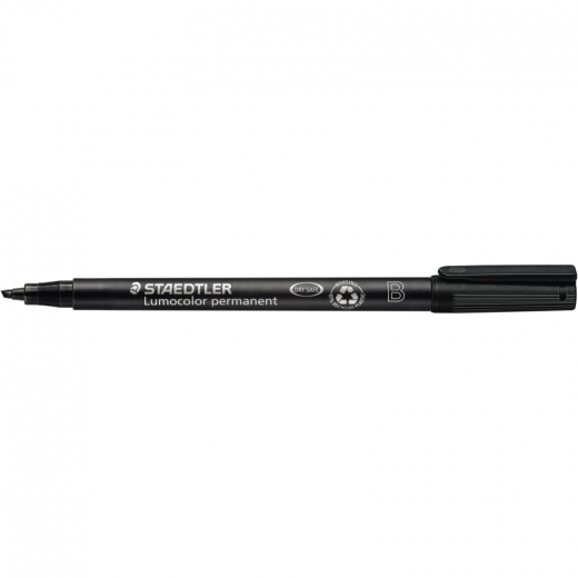 STAEDTLER Folienstift Lumocolor 314-9 1-2,5mm permanent schwarz, - STA314SW