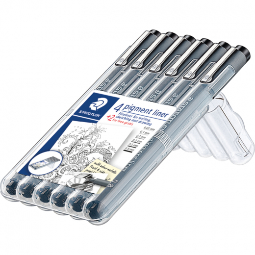 STAEDTLER Finliner 308 SB6P schwarz 6 St./Pack, - 5655269