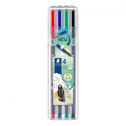 STAEDTLER Fineliner triplus 334 SB4 0,3mm sortiert 4 St./Pack.,