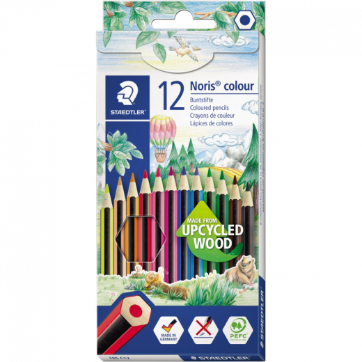 STAEDTLER Farbstift Noris colour 185 C12 f. sortiert 12 St./Pack, - STA185C12