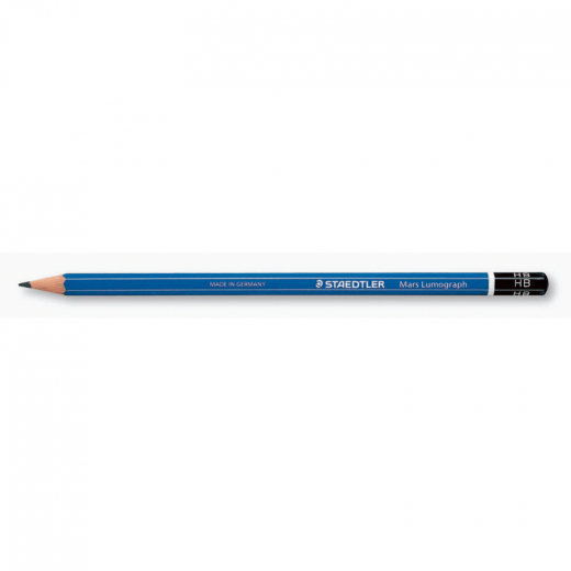 STAEDTLER Bleistift Mars Lumograph 100-HB 17,5cm HB Schaft blau, - 117581