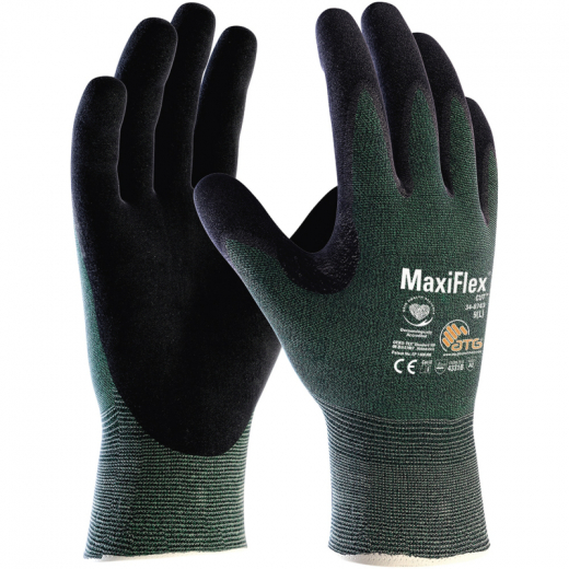 MaxiFlex Schnittschutzhandschuh Cut 2490-8 gn/sw Gr.08, - 195087608