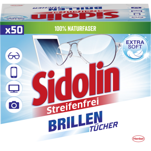Sidolin Brillenputztuch 663429 50 St./Pack., - 495002050