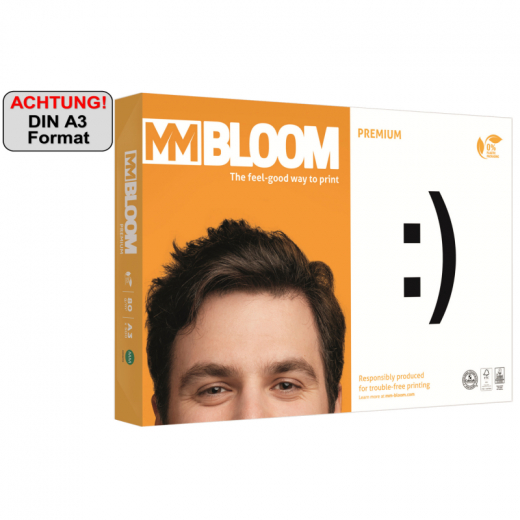 MM BLOOM Kopierpapier Premium 9937B80B A3 80g 500Bl. ws, - 110030801