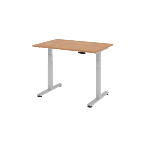 Hammerbacher Schreibtisch VXDSM12/N/S 120x80cm nußbaum, - 810002573