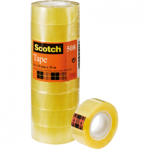 Scotch Klebeband 5081933 19mmx33m tr 8 St./Pack., - 290811