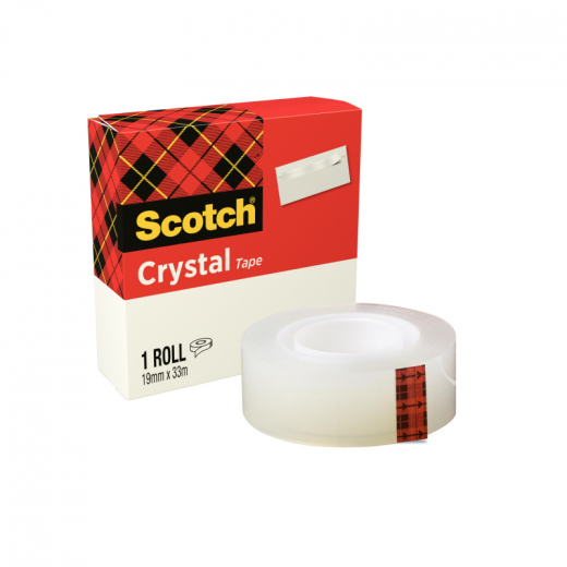 Scotch Klebefilm Crystal Clear 600 C6001933 19mmx33m transparent, - MMMC6001933