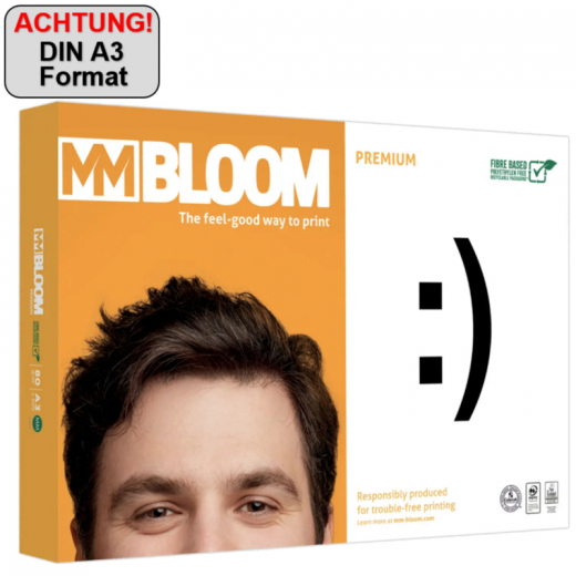 MM BLOOM Kopierpapier Premium 9938B80B A3 80g 500Bl, - 110031601