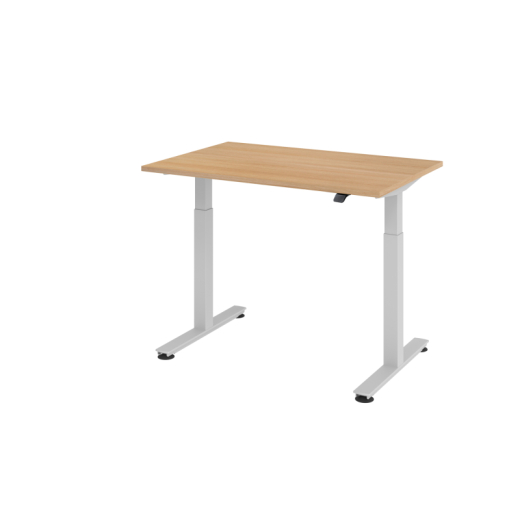 Hammerbacher Schreibtisch VXMST12/E/S 120x80cm eiche, - 810002971