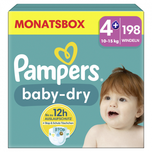 Pampers Windel Baby Dry 40785065 Gr.4+ Maxi Plus 198St.,